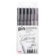 UNIBALL ESTUCHE MARCADOR PERMANENTE GRIS & NEGRO PIN-200(S)/6P CALIBRADOS -6U-